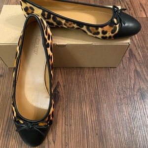 J crew j. Crew ballet cap toe flats 7 leopard cheetah